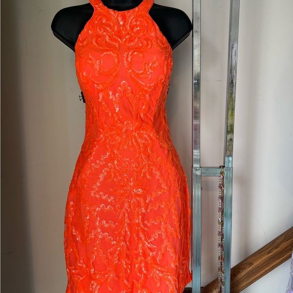 Ava Presley 27763 - Embellished Halter Cocktail Dress