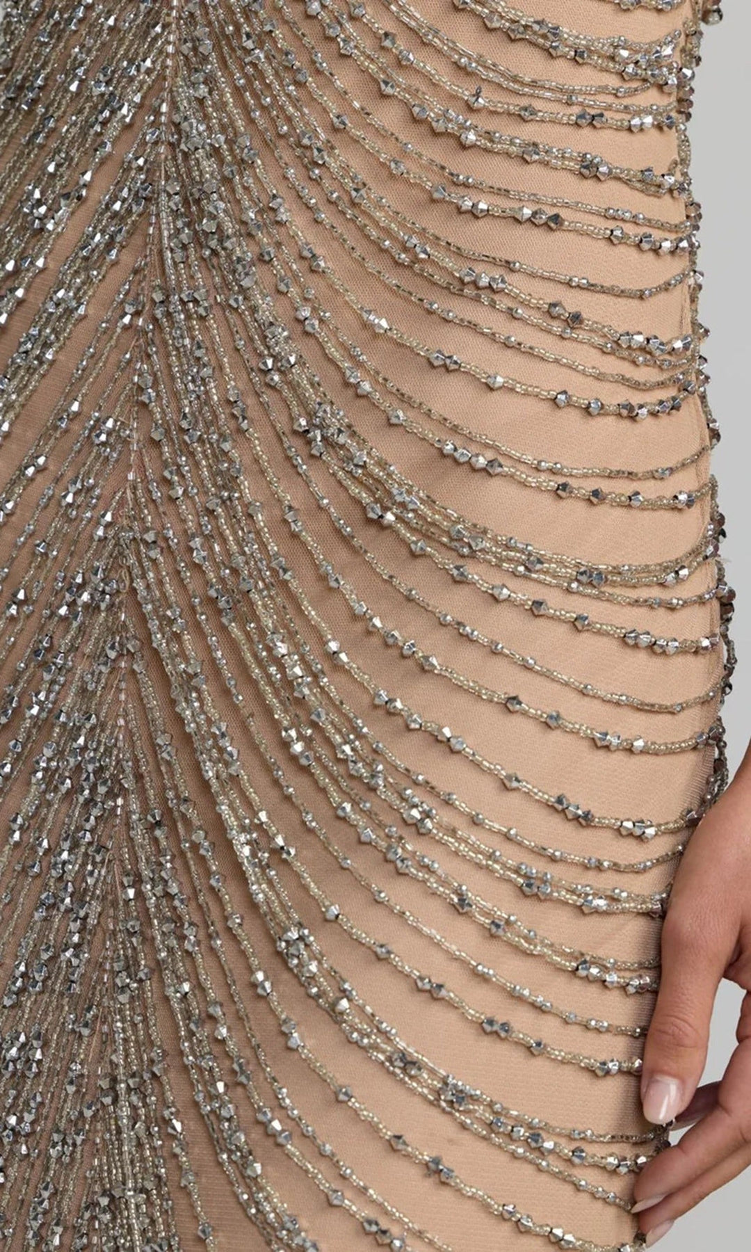 Mac Duggal 10206 - Draped Beadwork Halter Neck Prom Dress