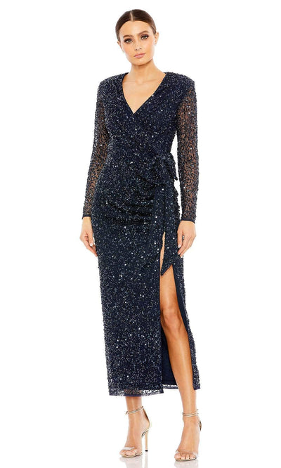 Mac Duggal 10558 - Beaded Faux Wrap Formal Dress Special Occasion Dress