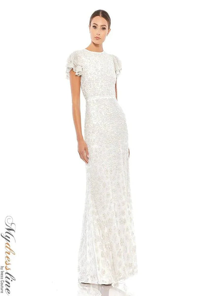 Mac Duggal - 10748 Embellished Jewel Neck Junior Prom Dress Evening Dresses