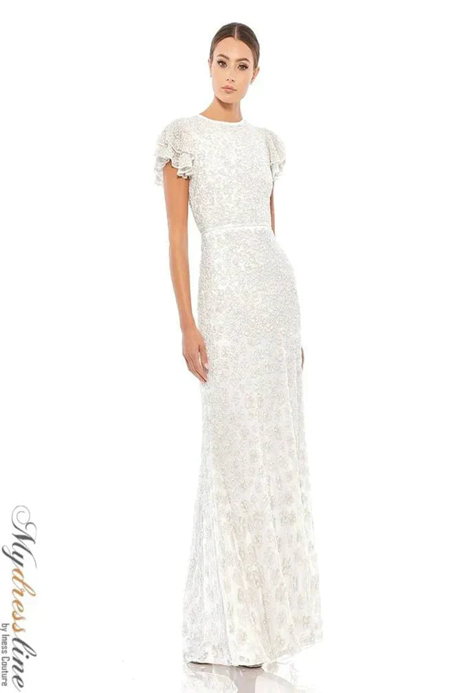 Mac Duggal - 10748 Embellished Jewel Neck Junior Prom Dress Evening Dresses