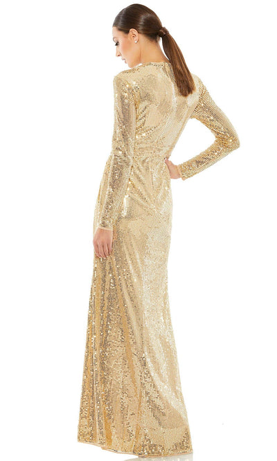 Mac Duggal 10824 - Draped Sequin Evening Gown | Couture Candy Special Occasion Dress