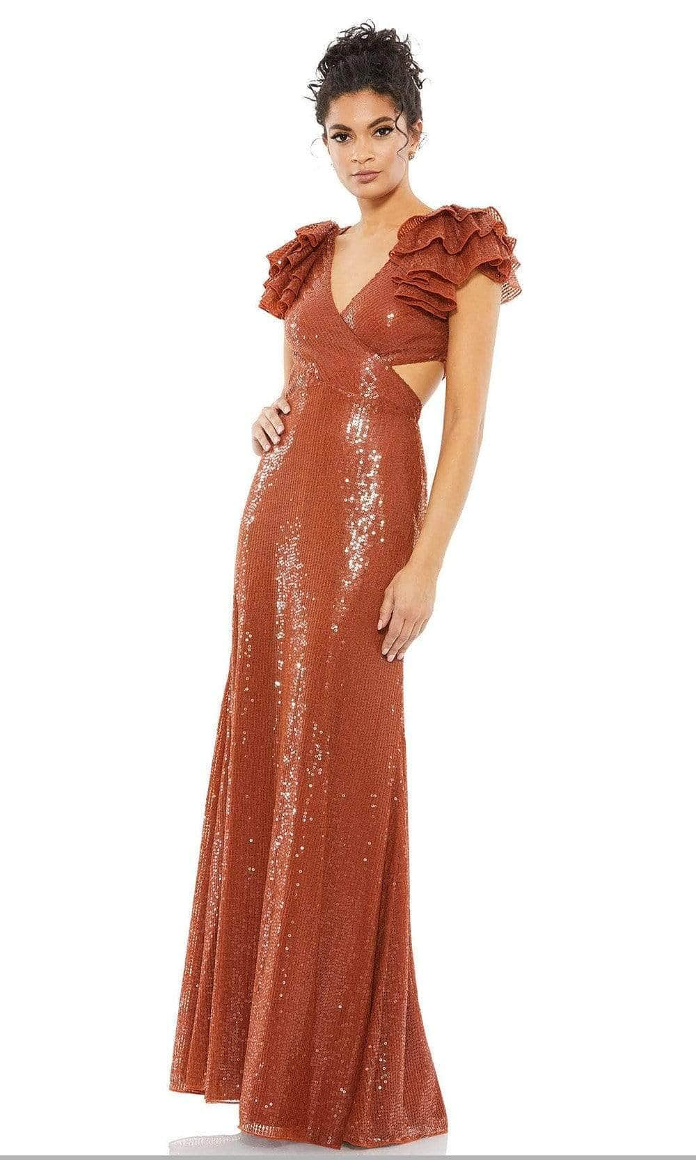 Mac Duggal - 10829 V Neck Sequin Gown