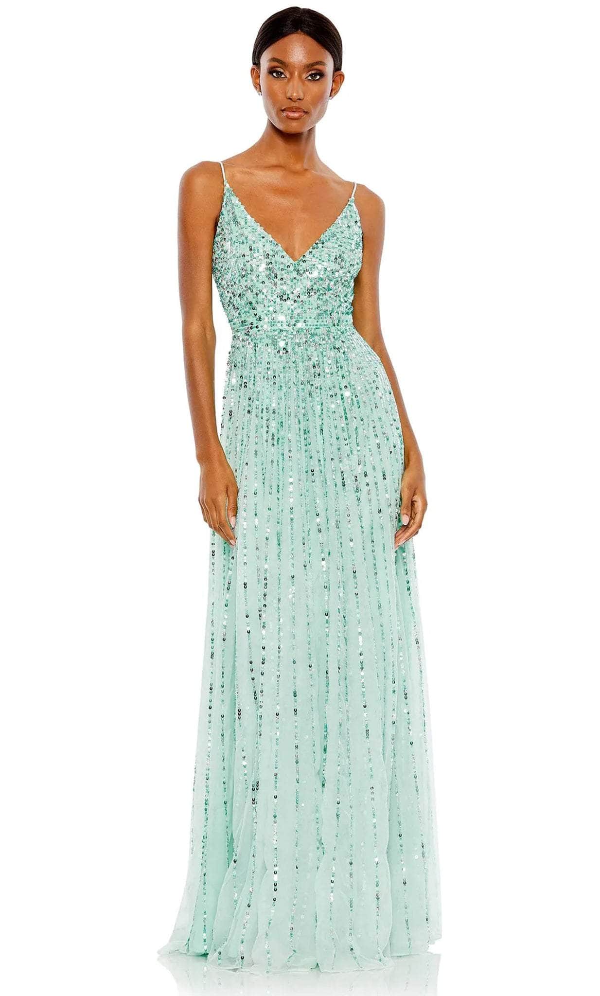 Mac Duggal 10928 - Sequined V-Neck Gown ADASA Mac Duggal 10928 - Sequined V-Neck Gown ADASA