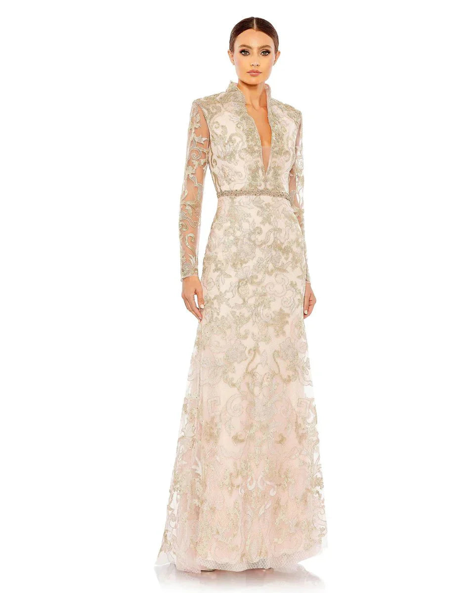 Mac Duggal - 11165 Beaded Trumpet Mother of the Bride Gown Evening Dresses