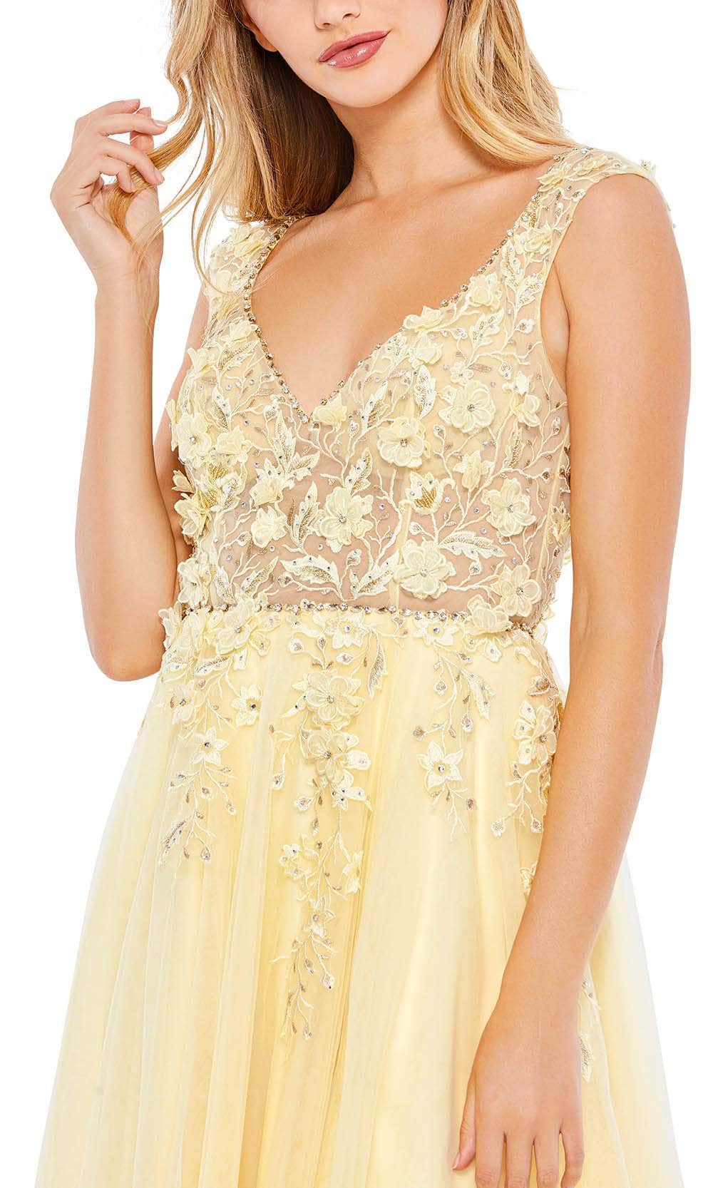Mac Duggal 11201 - Floral Applique Prom Dress Special Occasion Dress
