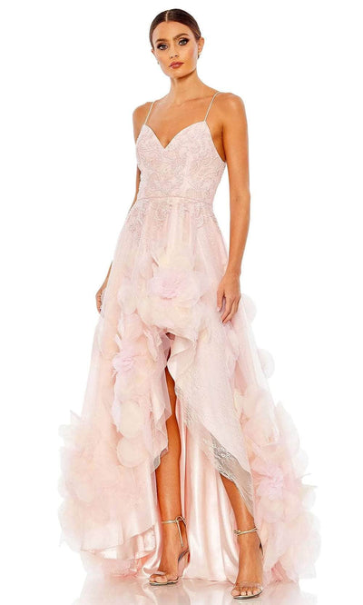 Mac Duggal 11293 - Ruffle High-Low Evening Gown Evening Gown 2 / Petal Pink