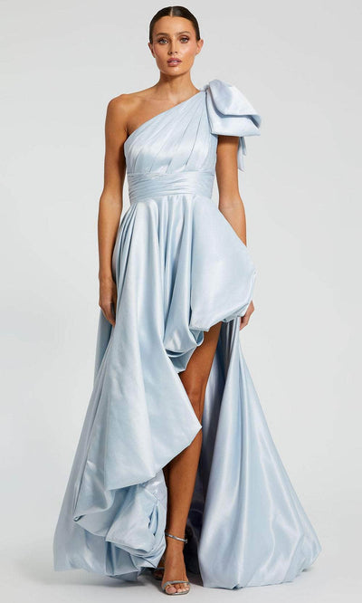 Mac Duggal 11800 - Pleated High-Low Satin Evening Dress Ball Gowns