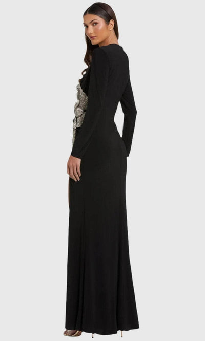 Mac Duggal 11809 - Long Sleeve Thigh-High Slit Prom Gown Prom Gown