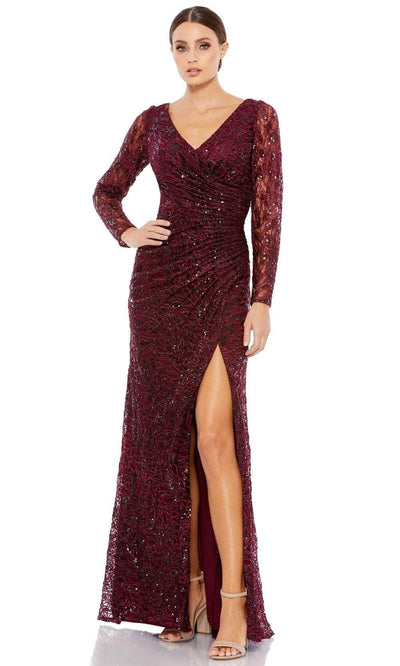 Mac Duggal - 12412 Long Sleeve Sequined Dress Evening Dresses