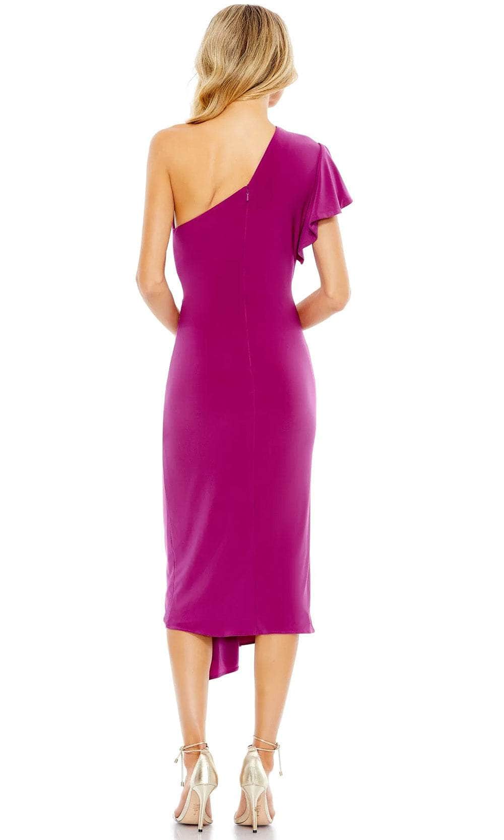 Mac Duggal 12480 - One-Sleeve Knotted Detail Formal Dress Cocktail Dresses