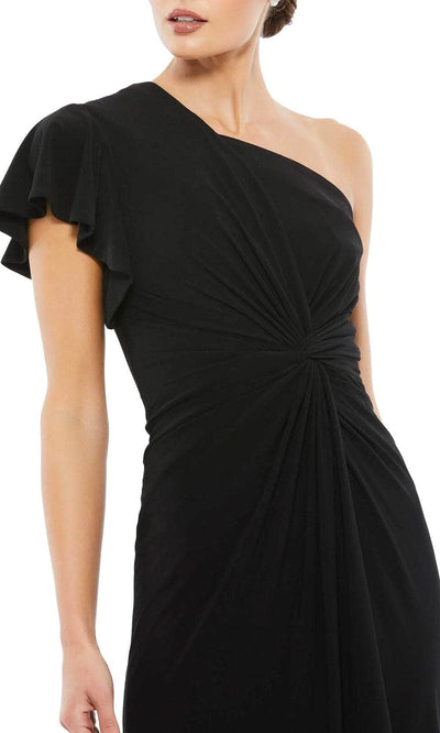 Mac Duggal 12480 - Ruffled One-Shoulder Formal Dress In Black