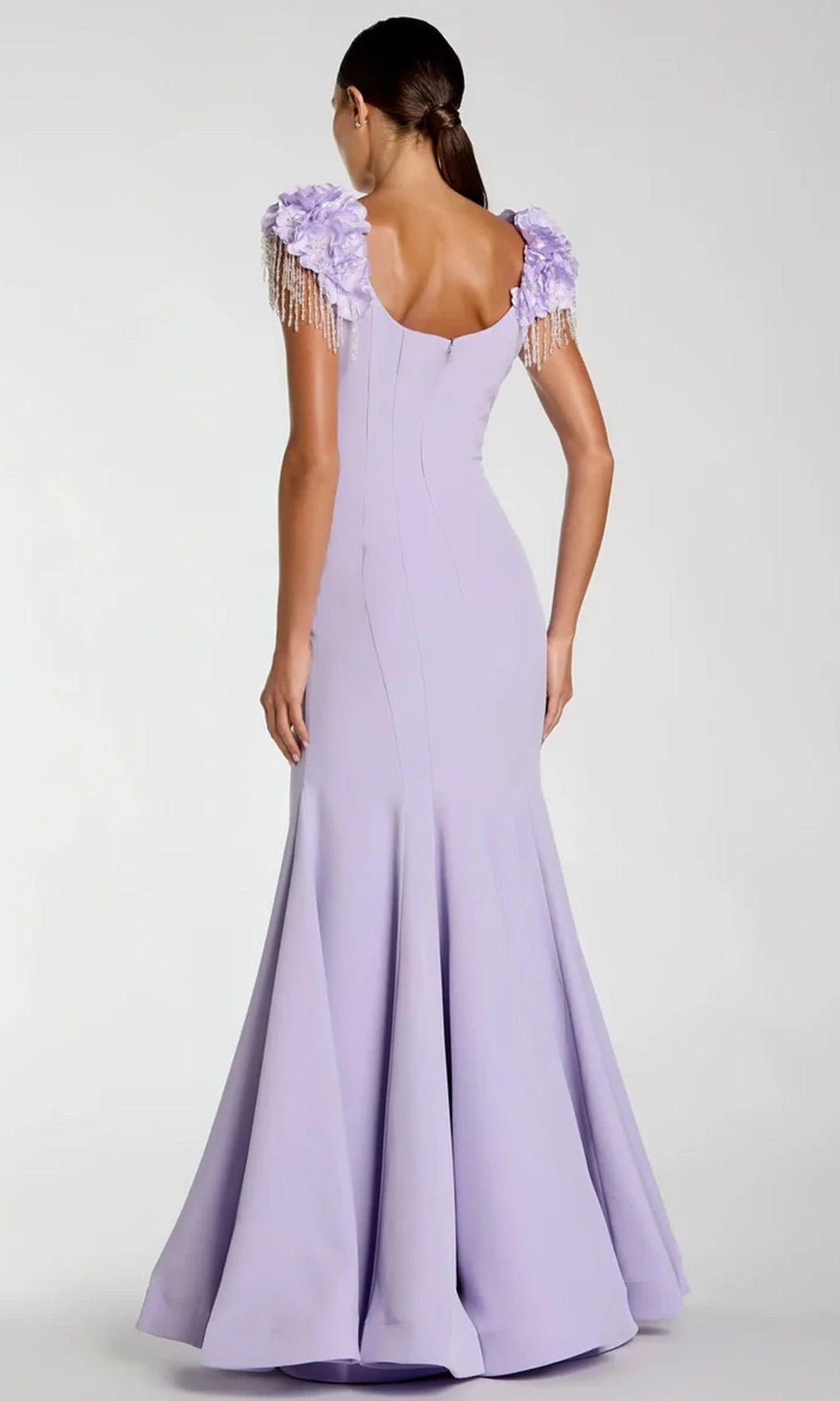 Mac Duggal 13232 - 3D Floral Sleeve Mermaid Prom Gown