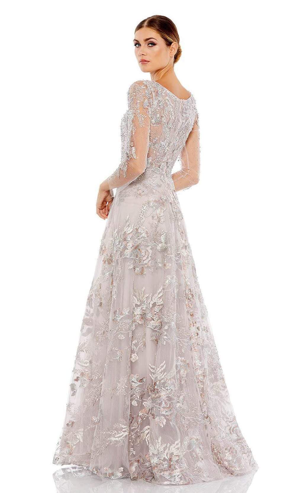 Mac Duggal - 20245 Sheer Sleeve Beaded A-line Gown Mother of the Bride Dresess