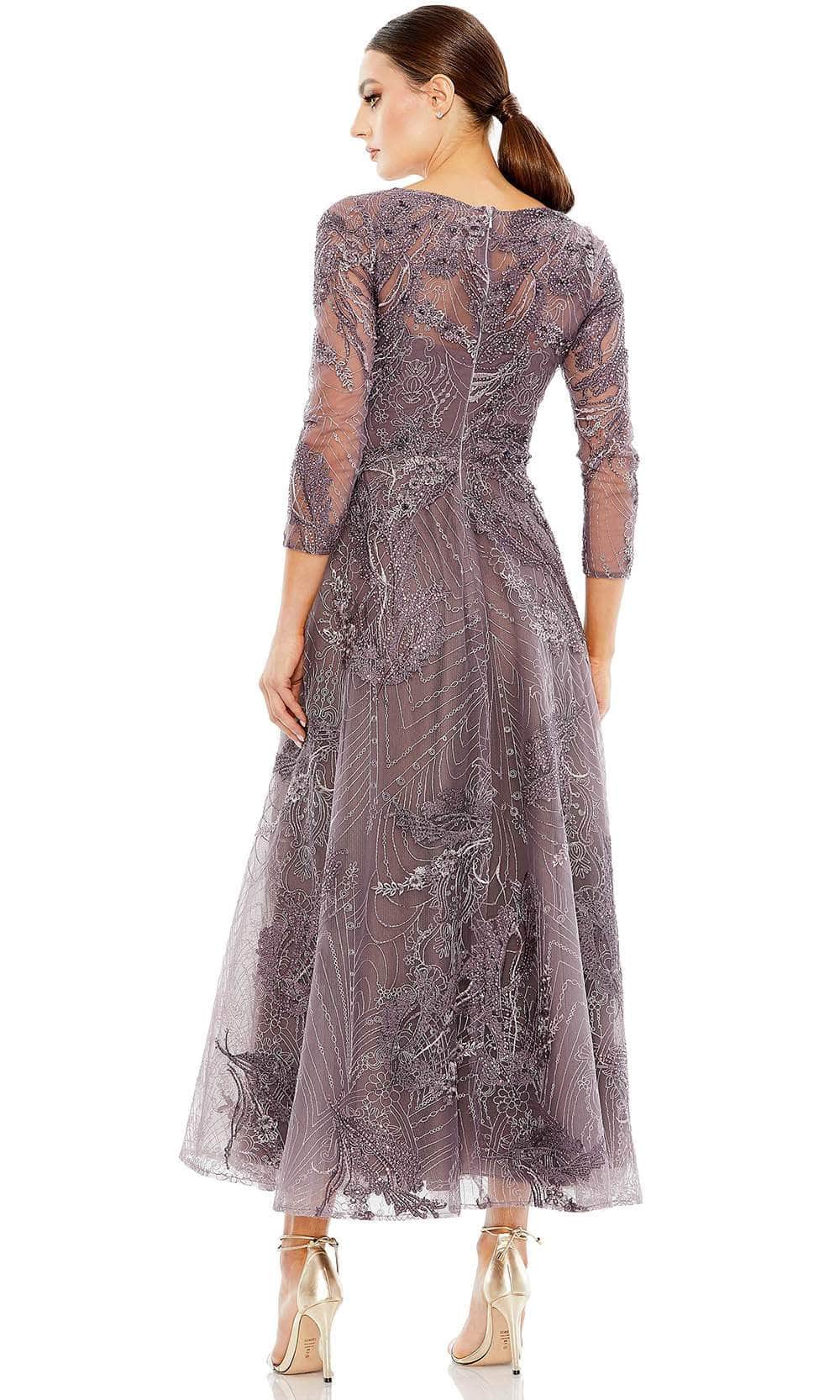 Mac Duggal 20336 - Quarter Sleeve Embroidered Prom Dress Prom Dresses