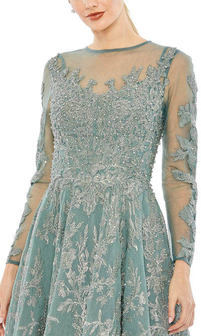 Mac Duggal 20337 - Illusion Jewel Embroidered Formal Dress Evening Dresses