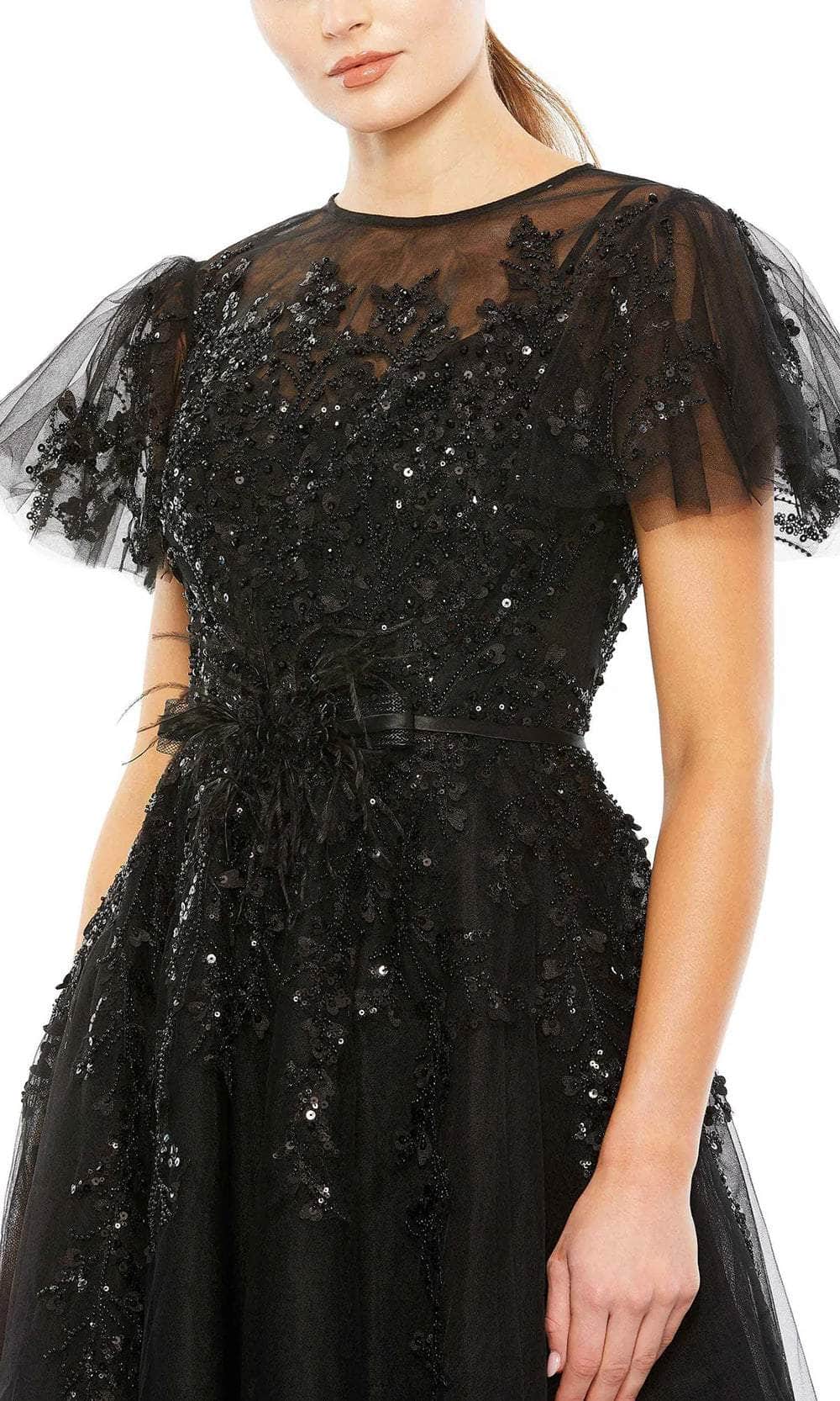 Mac Duggal 20362 - Flutter Sleeved Formal Dress Cocktail Dresses