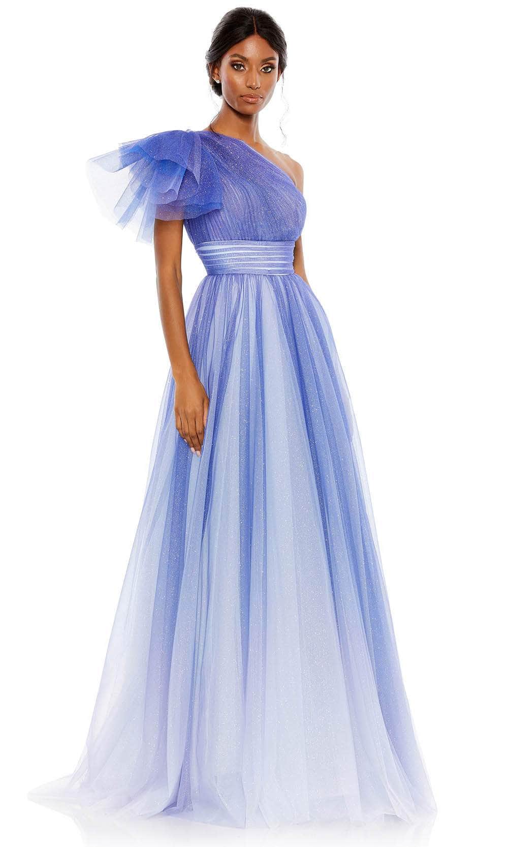 Mac Duggal 20377 - One-Shoulder Ombre Prom Dress Special Occasion Dress 0 / Royal/Ombre