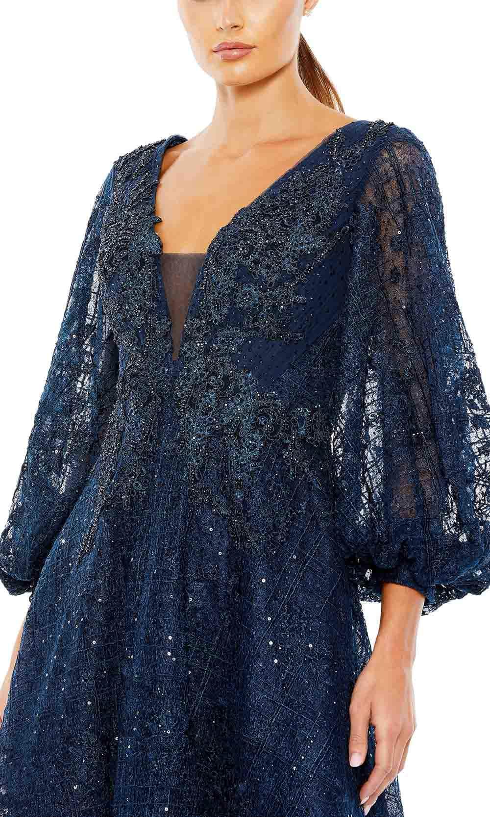 Mac Duggal 20391 - Tea Length Bishop Sleeve Dress Special Occasion Dress