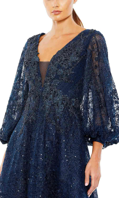 Mac Duggal 20391 - Tea Length Bishop Sleeve Dress Special Occasion Dress