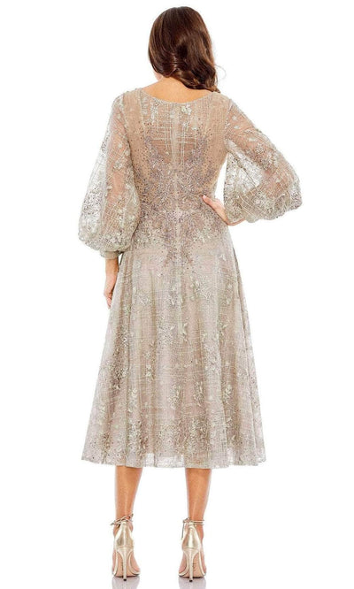 Mac Duggal 20391 - Tea Length Bishop Sleeve Dress Special Occasion Dress