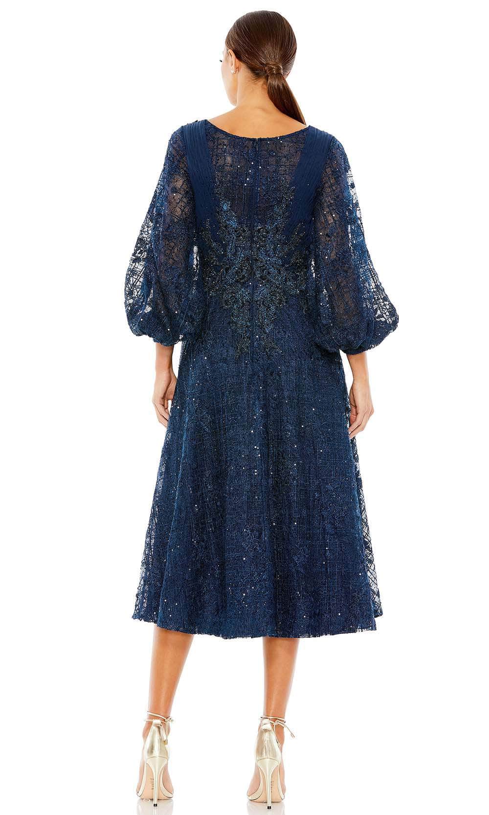 Mac Duggal 20391 - Tea Length Bishop Sleeve Dress Special Occasion Dress