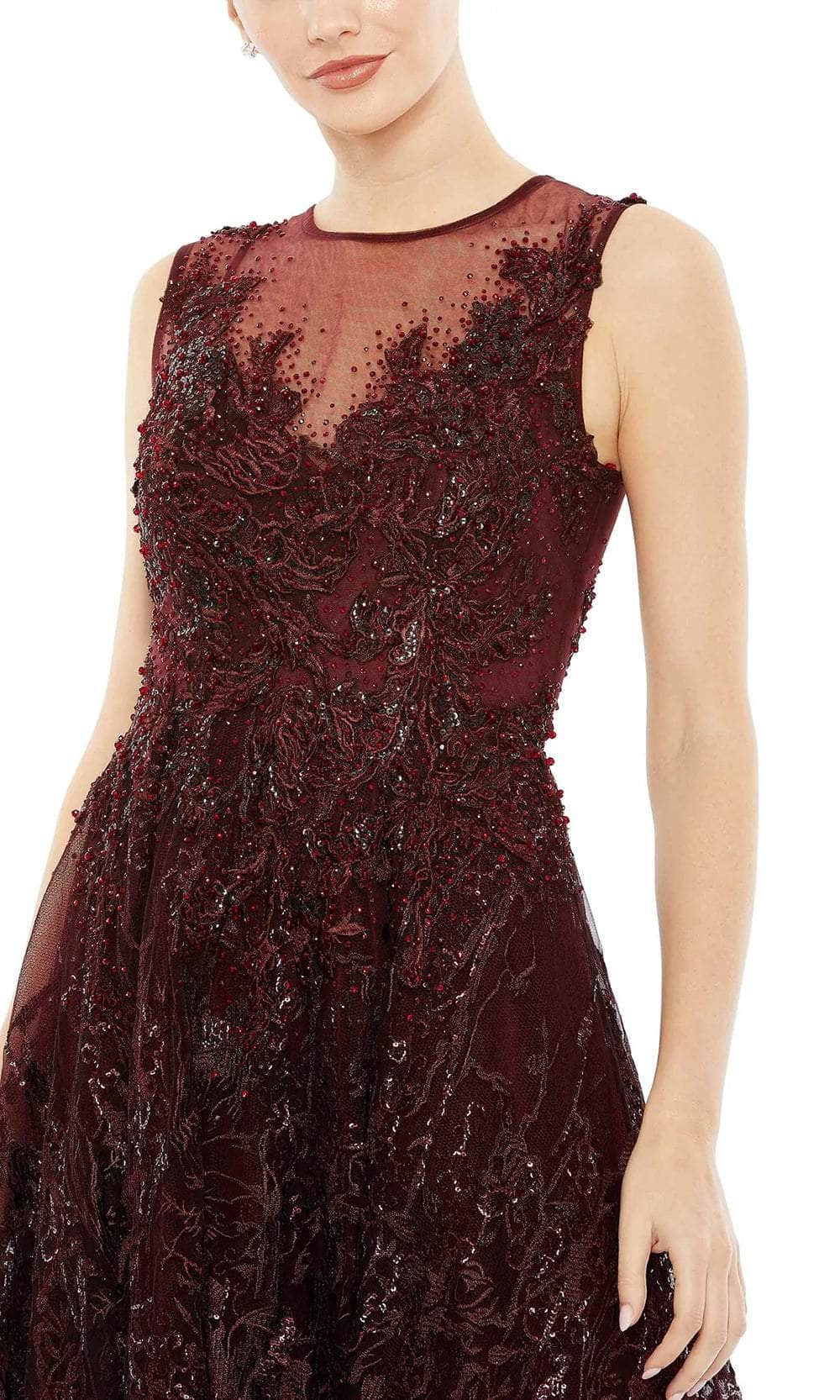 Mac Duggal 20421 - Beaded Lace A-Line Evening Dress Evening Dresses