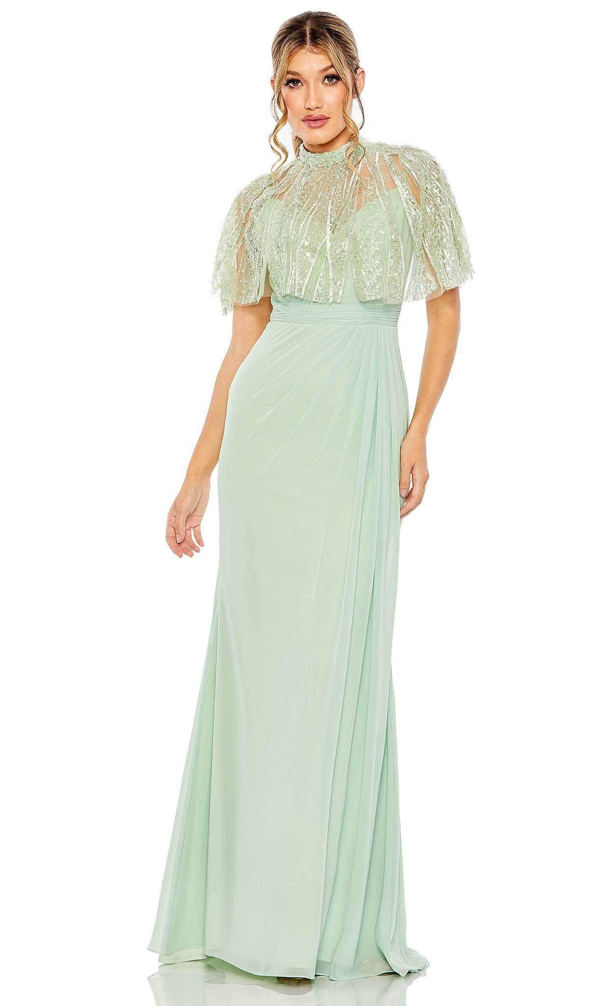 Mac Duggal 20467 - Embellished Cape Sleeveless Evening Dress Special Occasion Dress