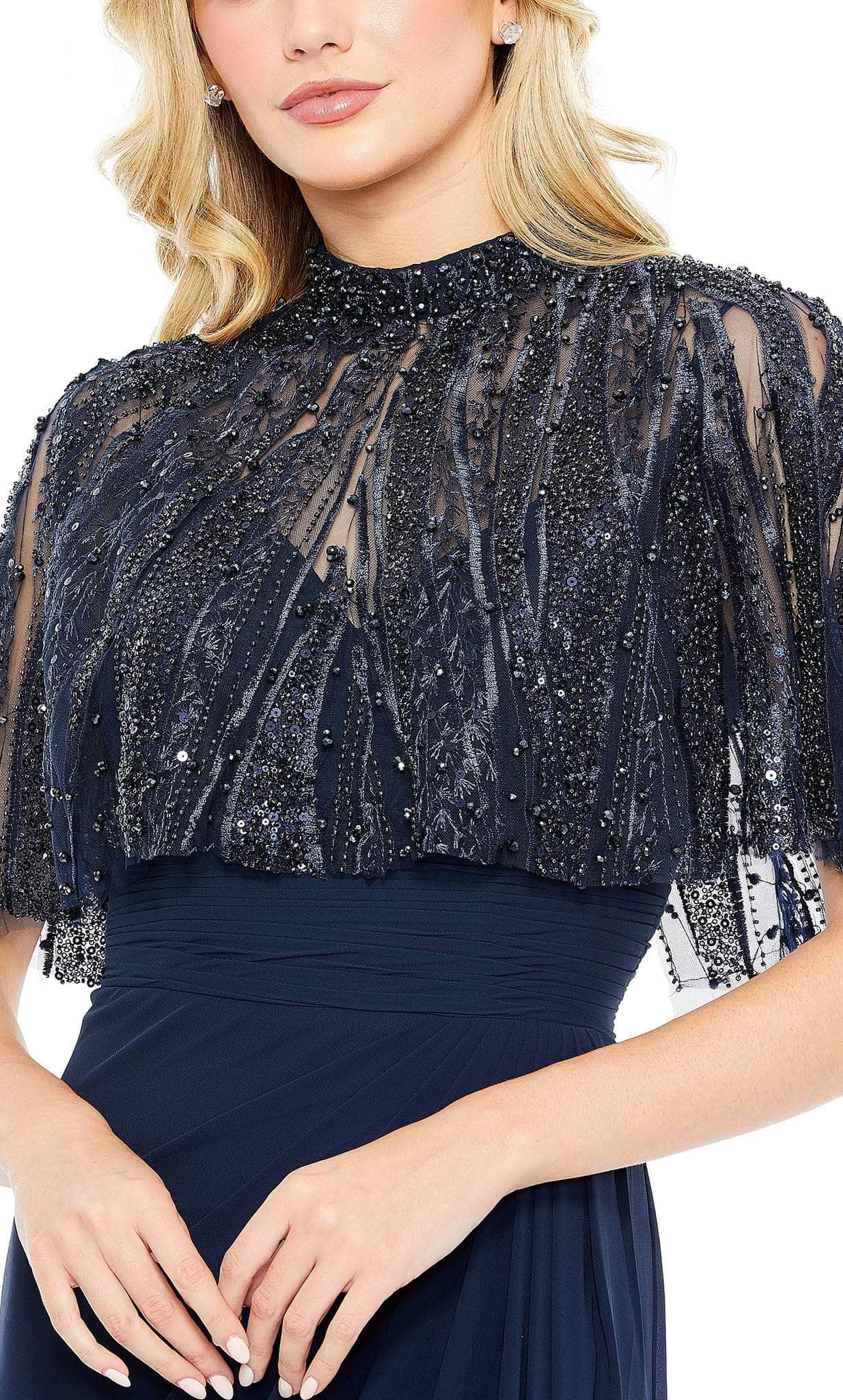 Mac Duggal 20467 - Embellished Cape Sleeveless Evening Dress Special Occasion Dress
