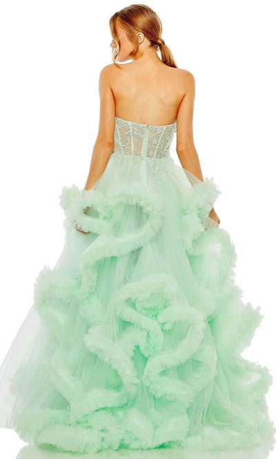 Mac Duggal 20542 - Corset Ruffled Tulle Prom Gown Special Occasion Dress