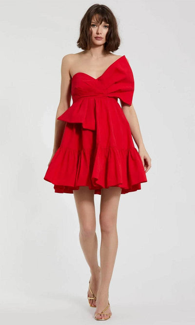 Mac Duggal 20937 - Sweetheart Oversized Bow Cocktail Dress Cocktail Dresses 0 / Cherry