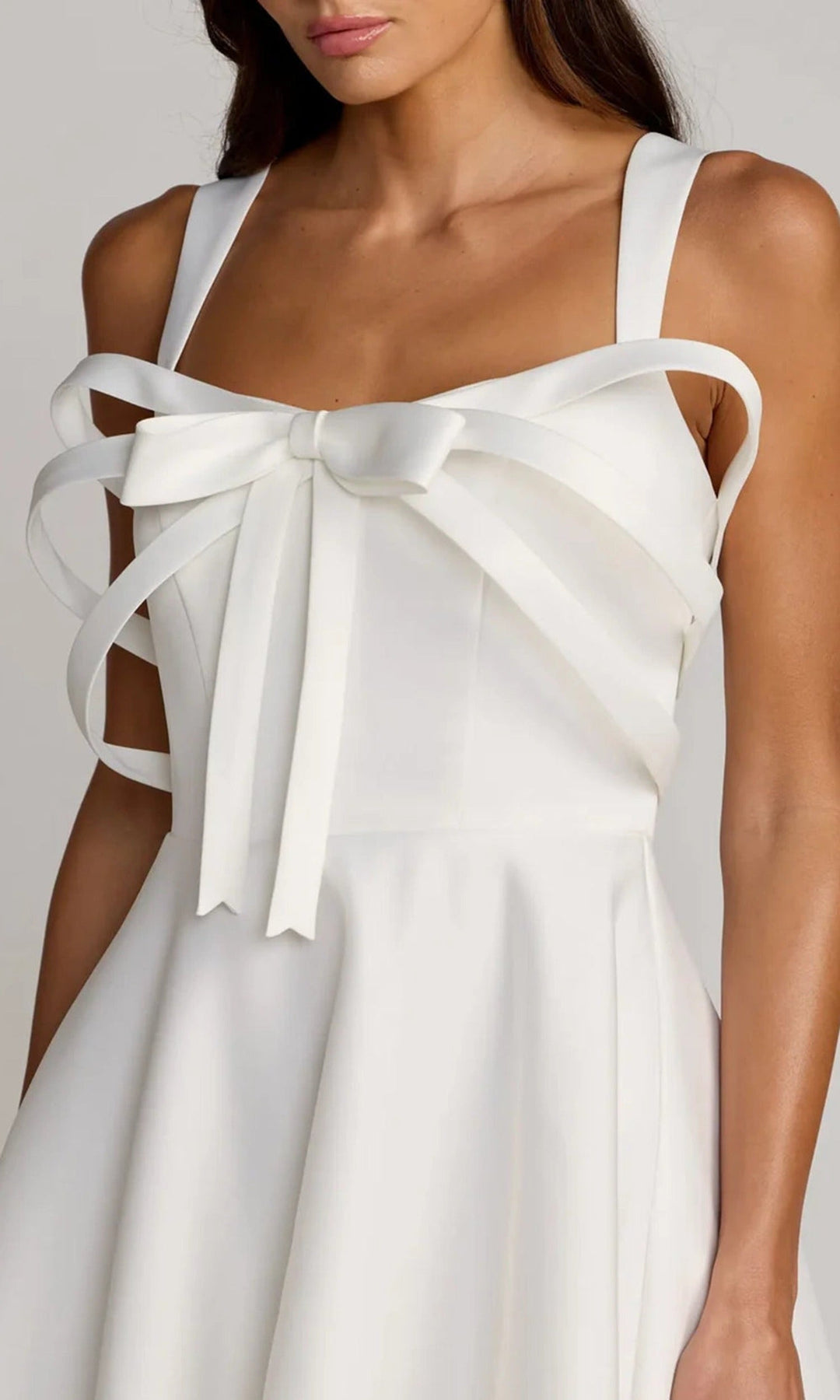 Mac Duggal 21247 - Sculpted Bow Bodice Sweetheart Midi Dress