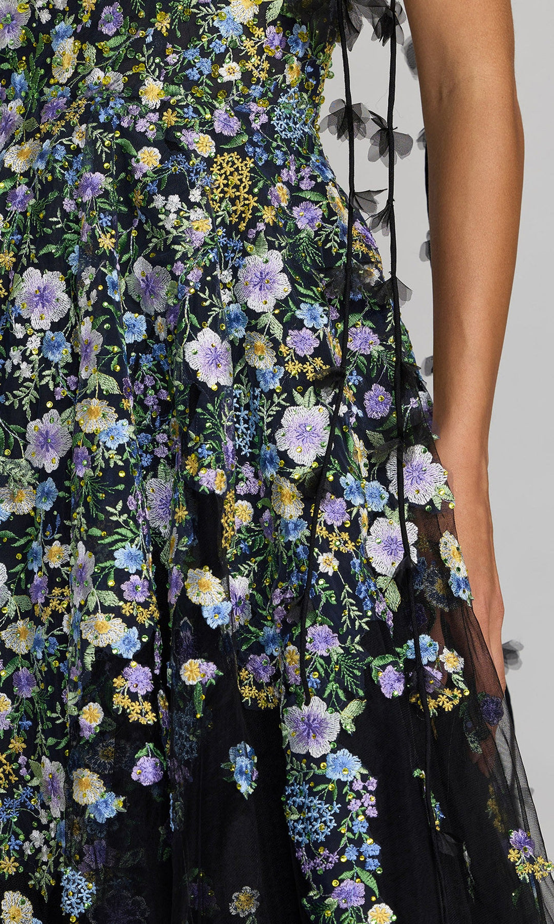 Mac Duggal 21356 - Floral Embellished Layered A-Line Prom Dress