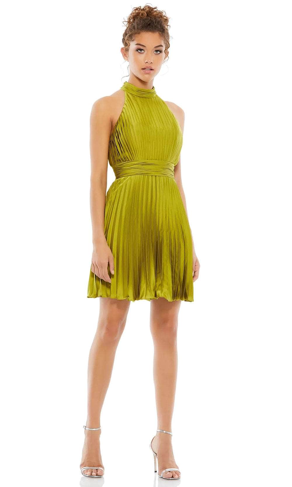 Mac Duggal 26645 - Pleated Halter Neck Cocktail Dress