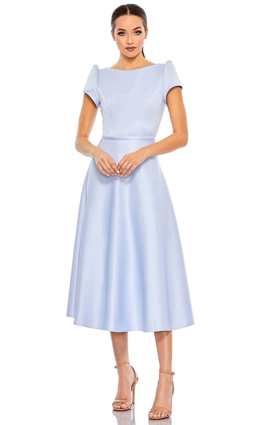 Mac Duggal 26663 - Puff Sleeve Tea Length Dress Cocktail Dresses