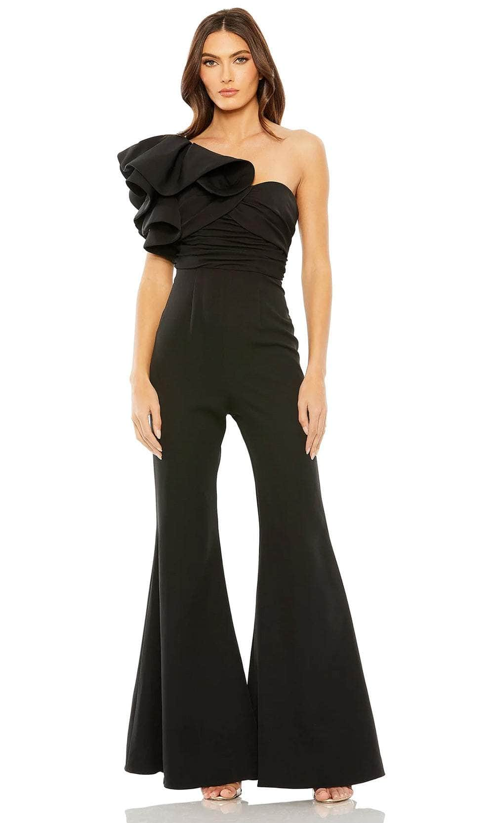 Mac Duggal 27460 - Ruffle Ruched Jumpsuit Formal Pantsuit