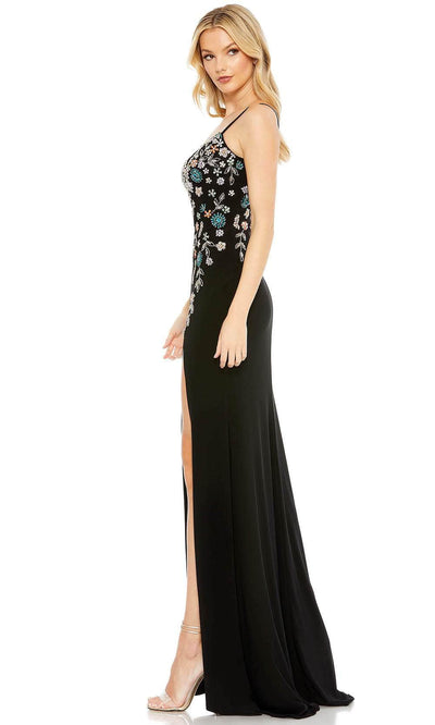 Mac Duggal 42006 - V-Neck Beaded Floral Prom Gown Prom Dresses