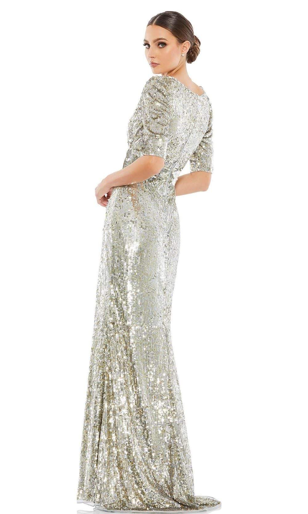 Mac Duggal - 4707 Shiny Iridescent Evening Gown Mother of the Bride Dresses