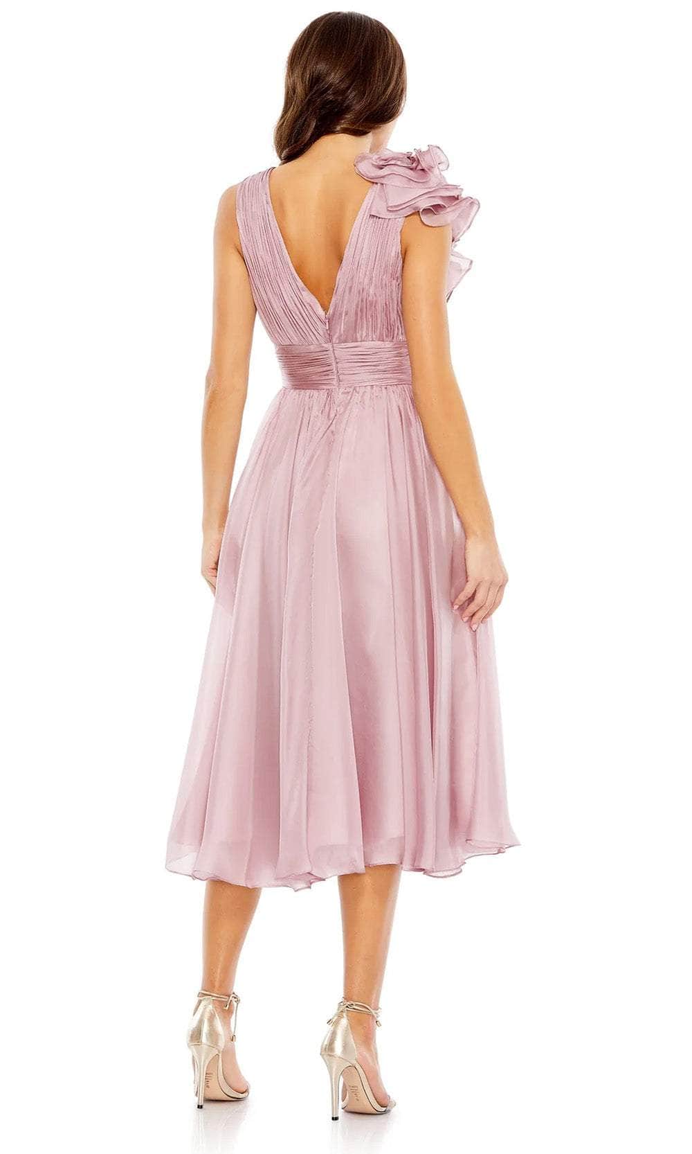 Mac Duggal 49494 - Pleated Sleeveless Knee-Length Dress Cocktail Dresses