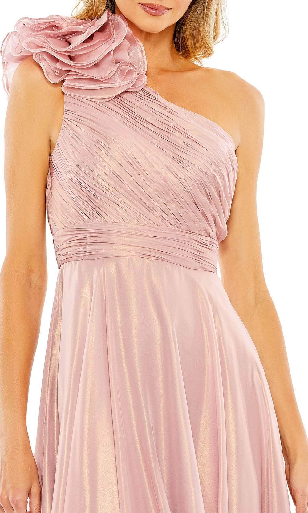 Mac Duggal 70173 - Tea Length Organza A-Line Dress - Chiffon, Sleeveless, Modest, High-Back, Back Zipper, Pleated ADASA Mac Duggal 70173 - Tea Length Organza A-Line Dress - Chiffon, Sleeveless, Modest, High-Back, Back Zipper, Pleated ADASA