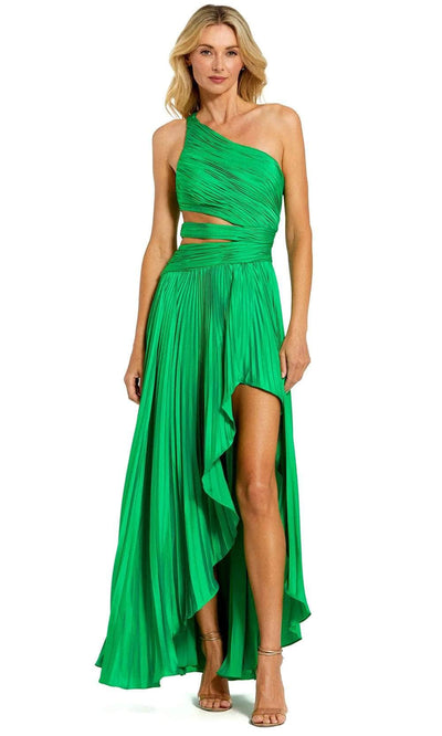 Mac Duggal 49837 - Pleated High Low Evening Dress Evening Dresses 0 / Spring Green