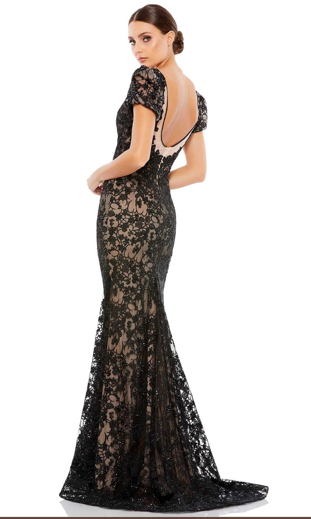 Mac Duggal 50644 - Embroidered Puff Sleeve Evening Dress Special Occasion Dress
