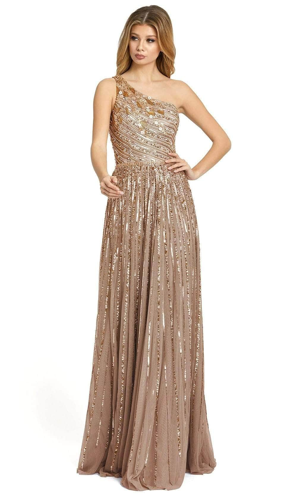 Mac Duggal - 5220 Embellished Prom Gown Prom Dresses 0 / Copper