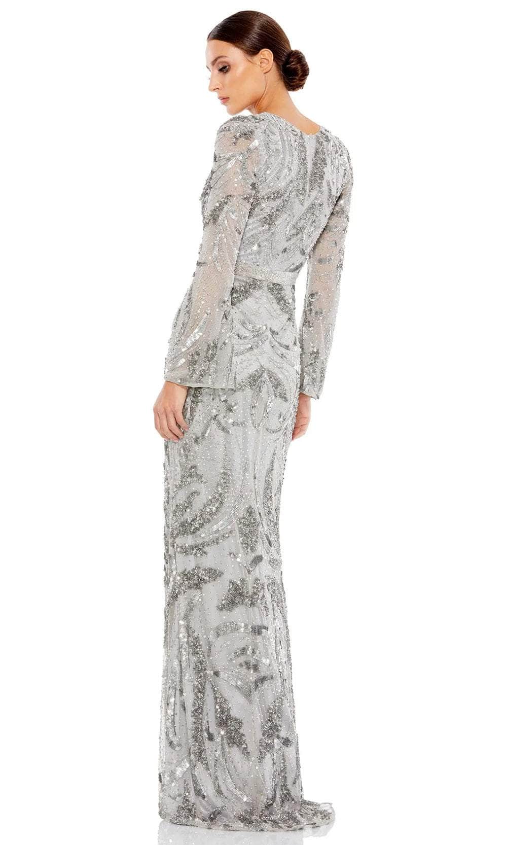 Mac Duggal 5222 - Beaded Split Sleeve Evening Gown Evening Dresses