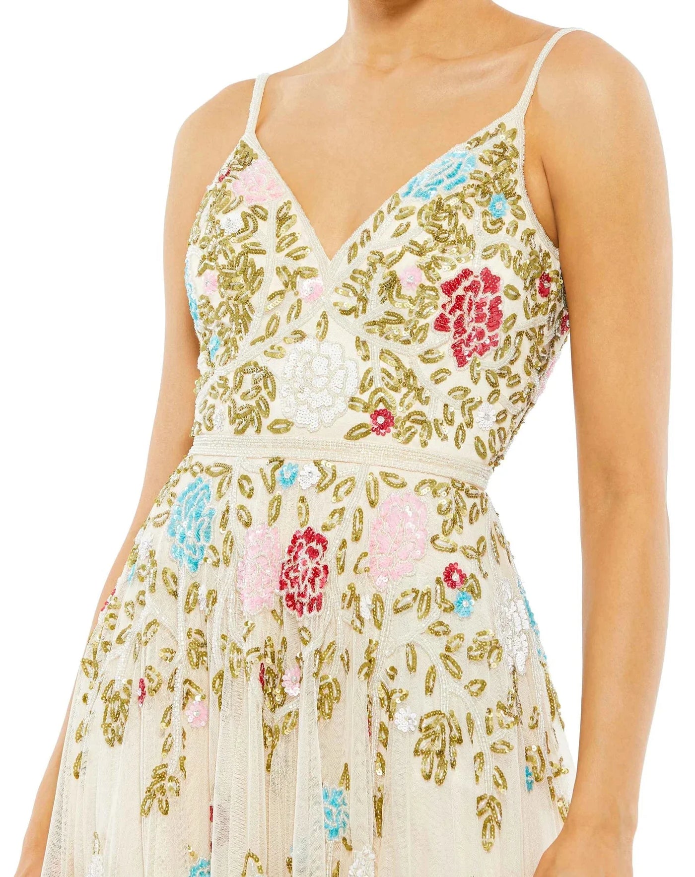 Mac Duggal - 5400 Floral Ornate A-Line Dress Evening Dresses
