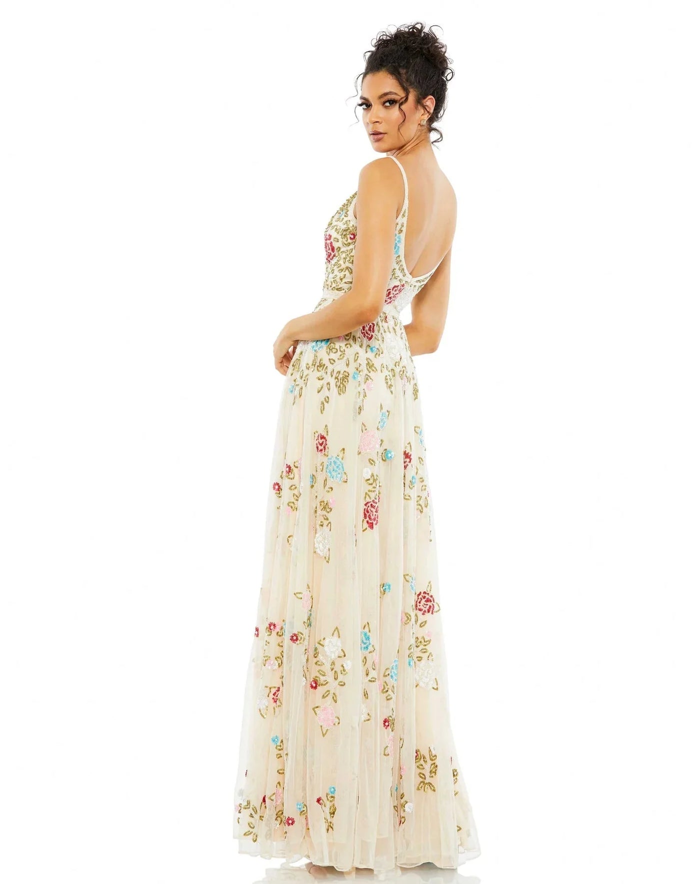 Mac Duggal - 5400 Floral Ornate A-Line Dress Evening Dresses