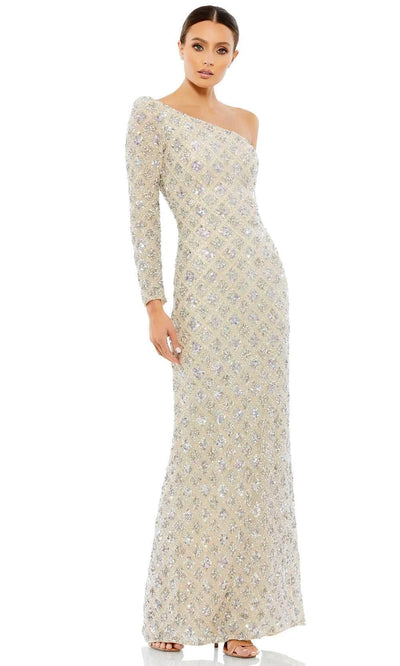 Mac Duggal 5479 - One Shoulder Evening Gown 2 /  Shimmering Gold