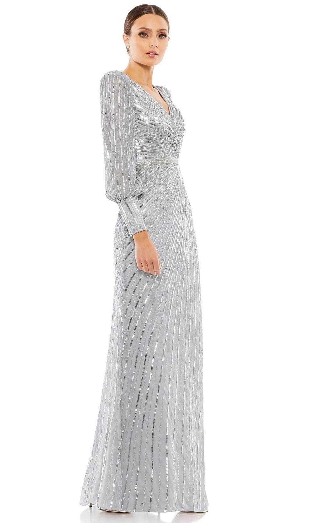 Mac Duggal 5501 - Long Sleeve Sequin Evening Gown Special Occasion Dress