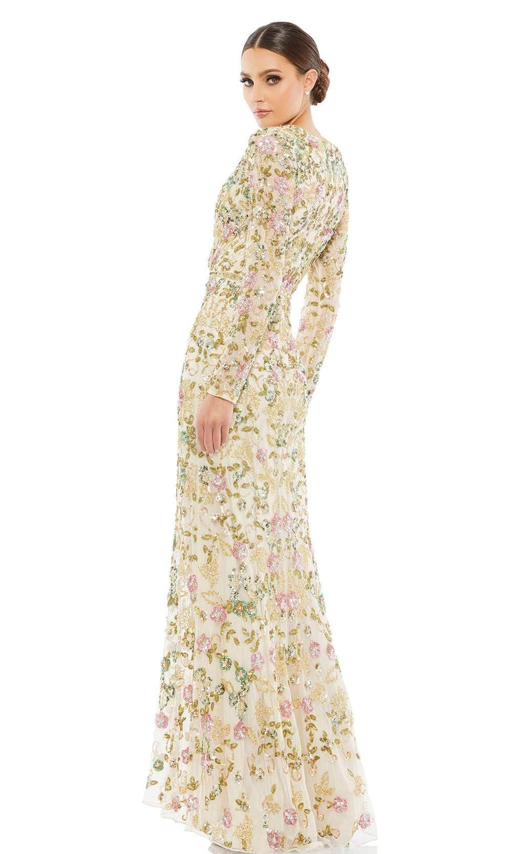 Mac Duggal - 5503 Sequined Floral Long Gown Special Occasion Dress