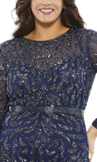 Mac Duggal 5519 - Bedazzled Long Sleeve Evening Dress Mother of the Bride Dresses
